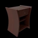 Bedside Table African Cherry view 2