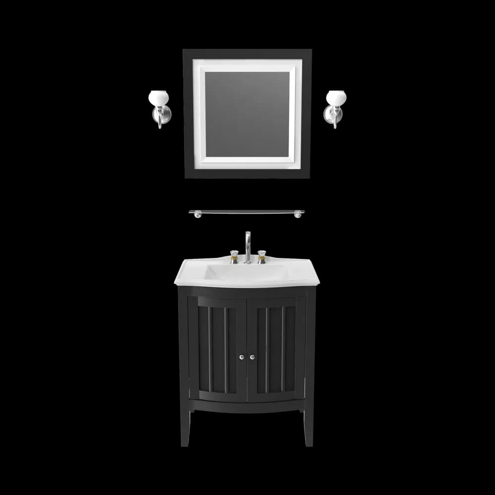 Wooden Bathroom Sink With Mirror