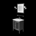 Wooden Bathroom Sink With Mirror view 3